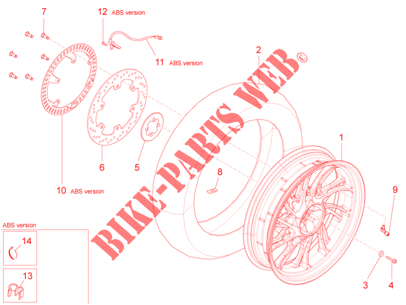 Rear wheel II para MOTO GUZZI Stelvio 8V STD - NTX 2016